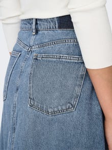 ONLY Kõrge vöökoht Pikk seelik -Medium Blue Denim - 15325361