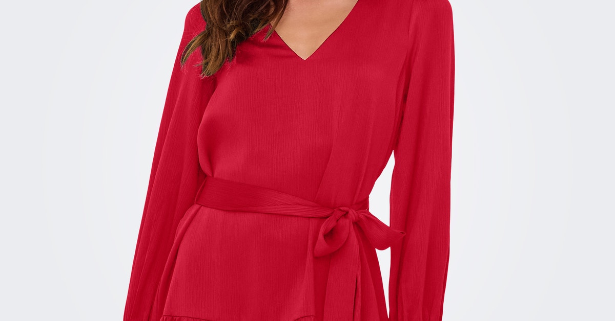 ONLY Dames Onlnew Alena Life L/S korte jurk WVN, Scarabee, M ONLY Dames Onlnew Alena Life L/S korte jurk WVN, Scarabee, M