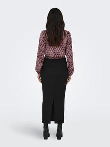 ONLY Midi skirt with slice -Black - 15325468