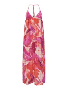 ONLY Regular Fit V-Neck Long dress -Coral Rose - 15325537
