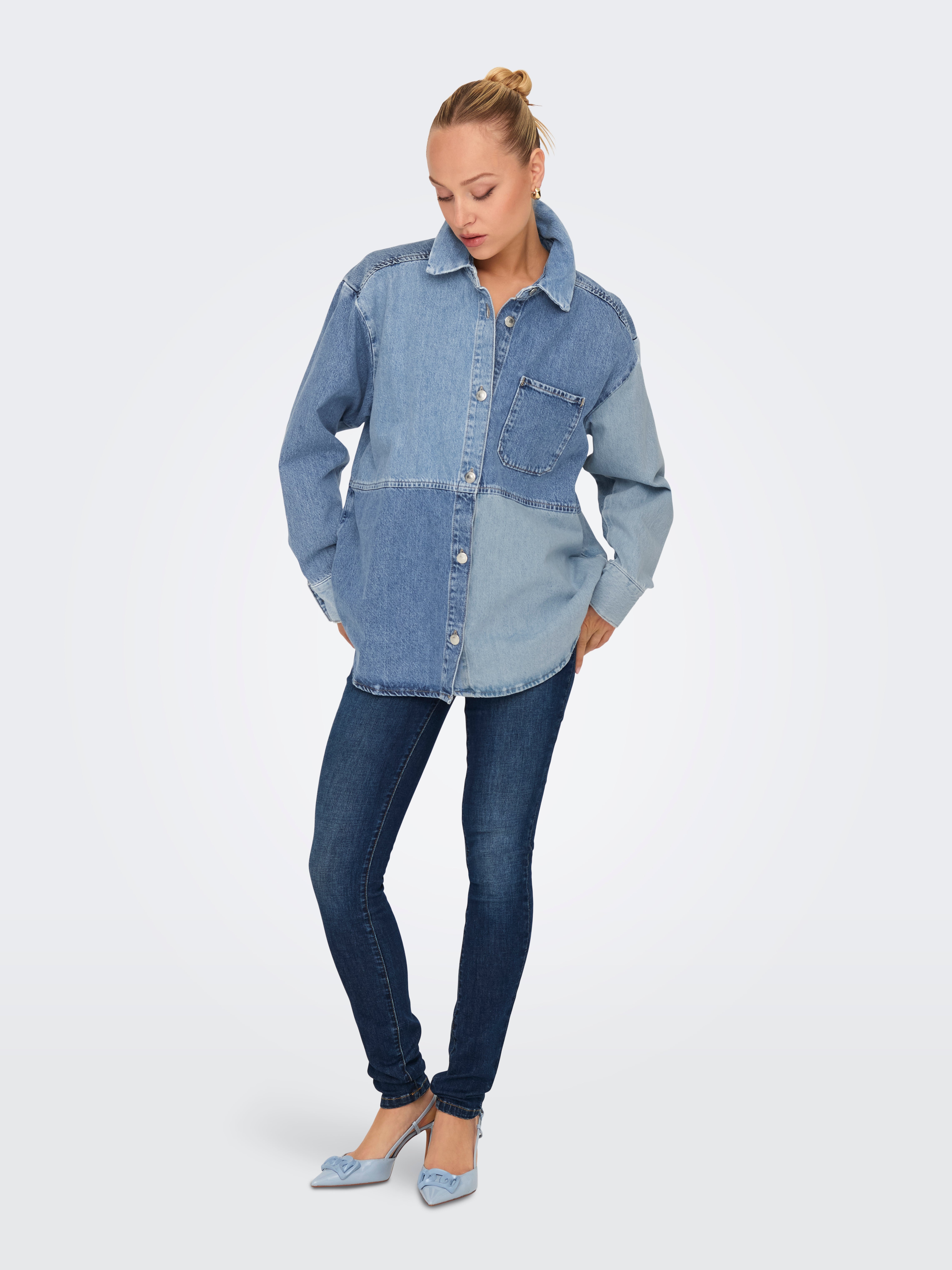 ONLSANINA Denim Shirt Light Blue ONLY