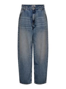 ONLY Vrećasto stane Srednji struk Traperice -Medium Blue Denim - 15325673