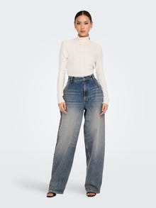 ONLY Vrećasto stane Srednji struk Traperice -Medium Blue Denim - 15325673