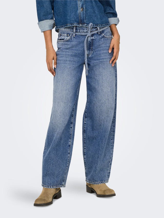 ONLY ONLGianna Mid Waist Straight Jeans  - 15325796