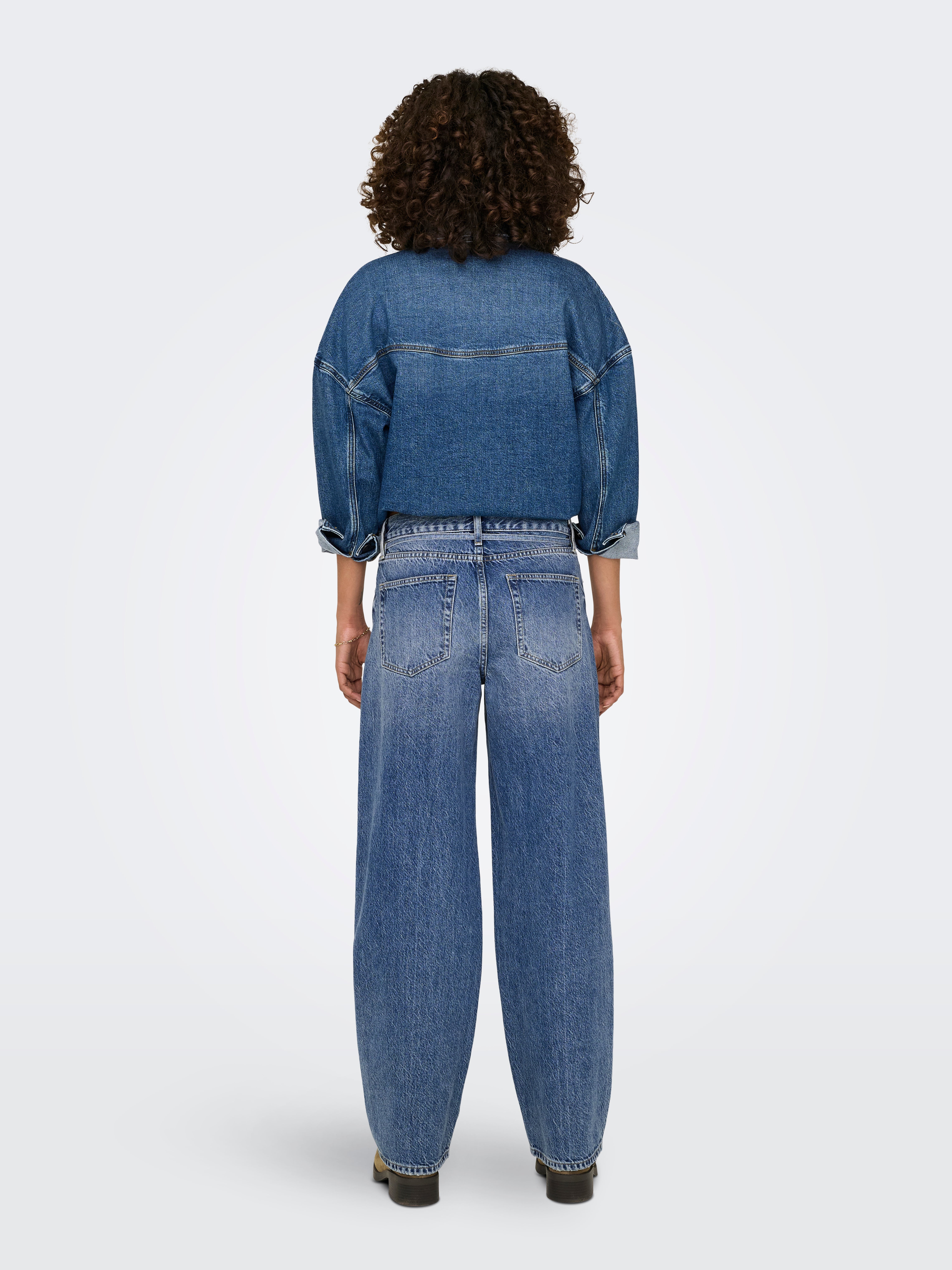 ONLY dames Jeans Onlgianna Mw Straight Jeans Dot596 Dnm