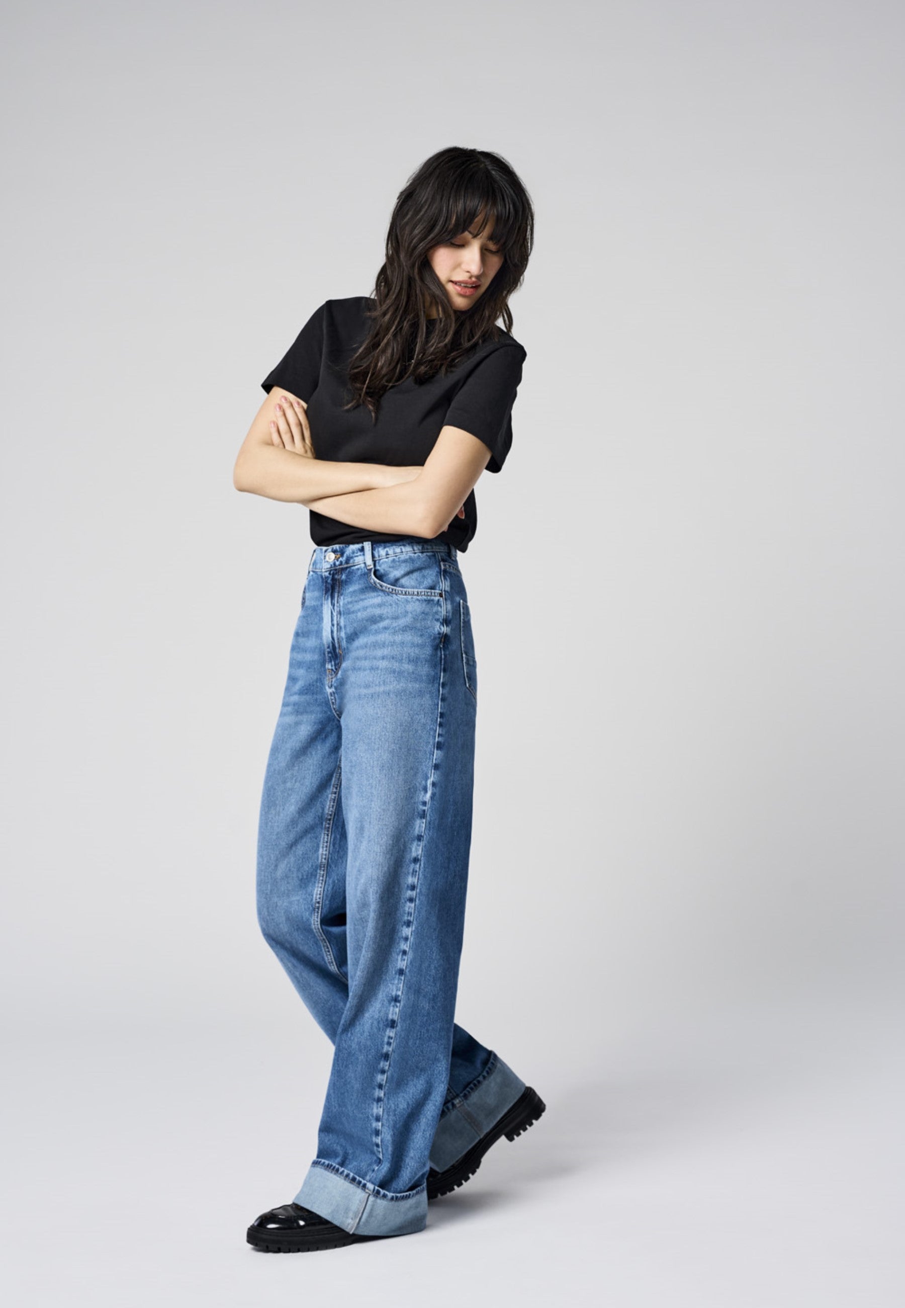 Thumbnail - Onlhope Hohe Taille Weiter Beinschnitt Jeans