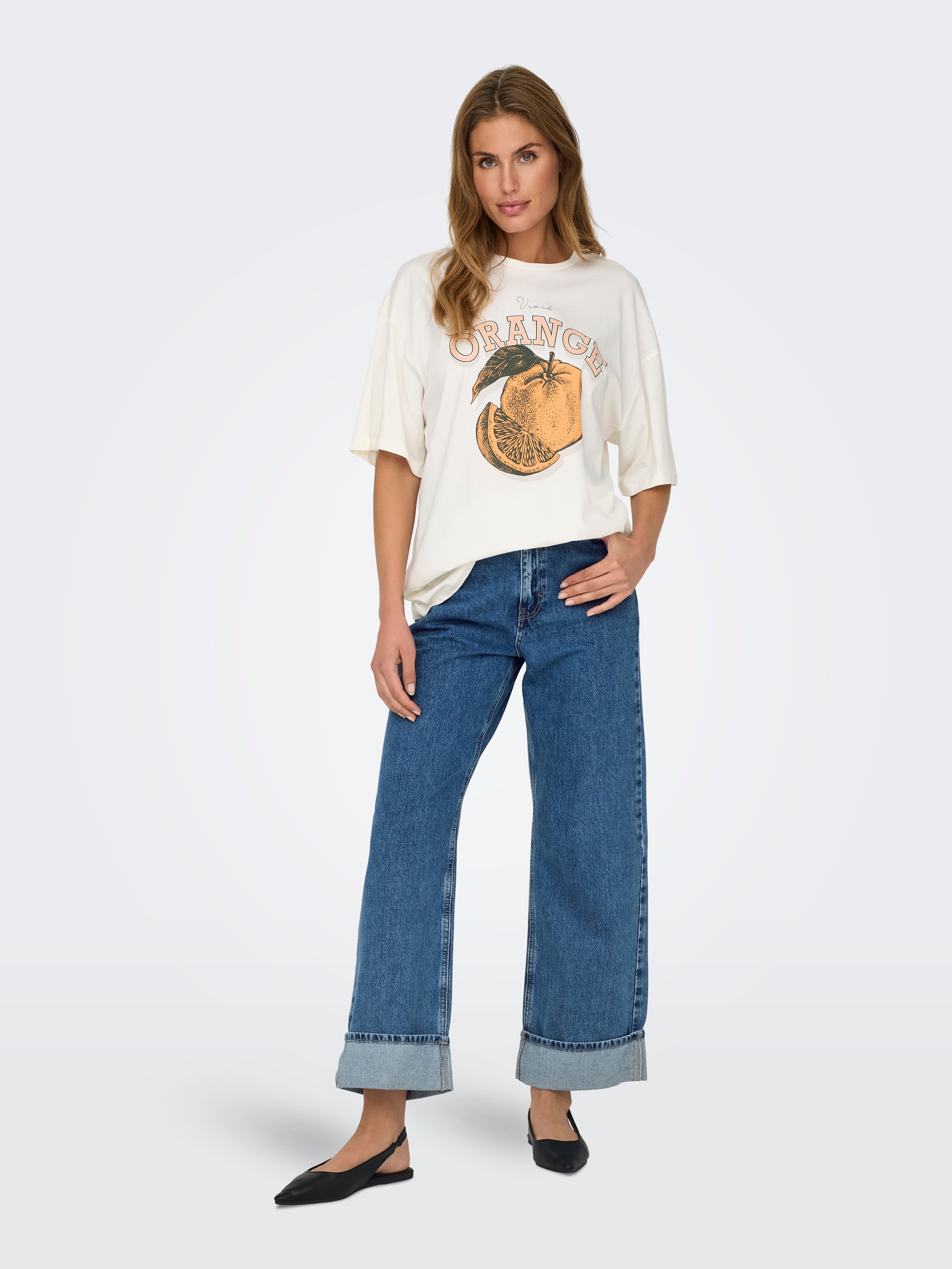 ONLHOPE Wysoka talia Krój wide leg Jeans