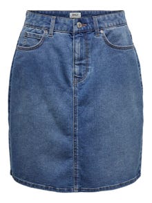 ONLY High waist Mini-rok -Medium Blue Denim - 15325894