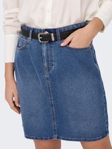 ONLY Jupe mini Taille haute -Medium Blue Denim - 15325894