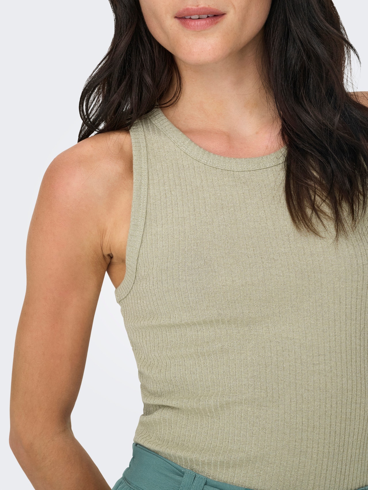 ONLY Glimmer tanktop -Desert Sage - 15325975