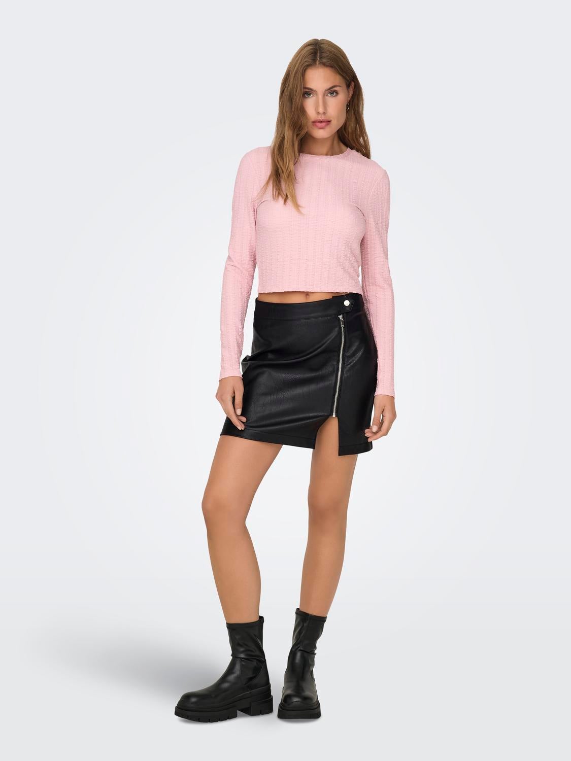 ONLMANILLA Synthetic leather skirt