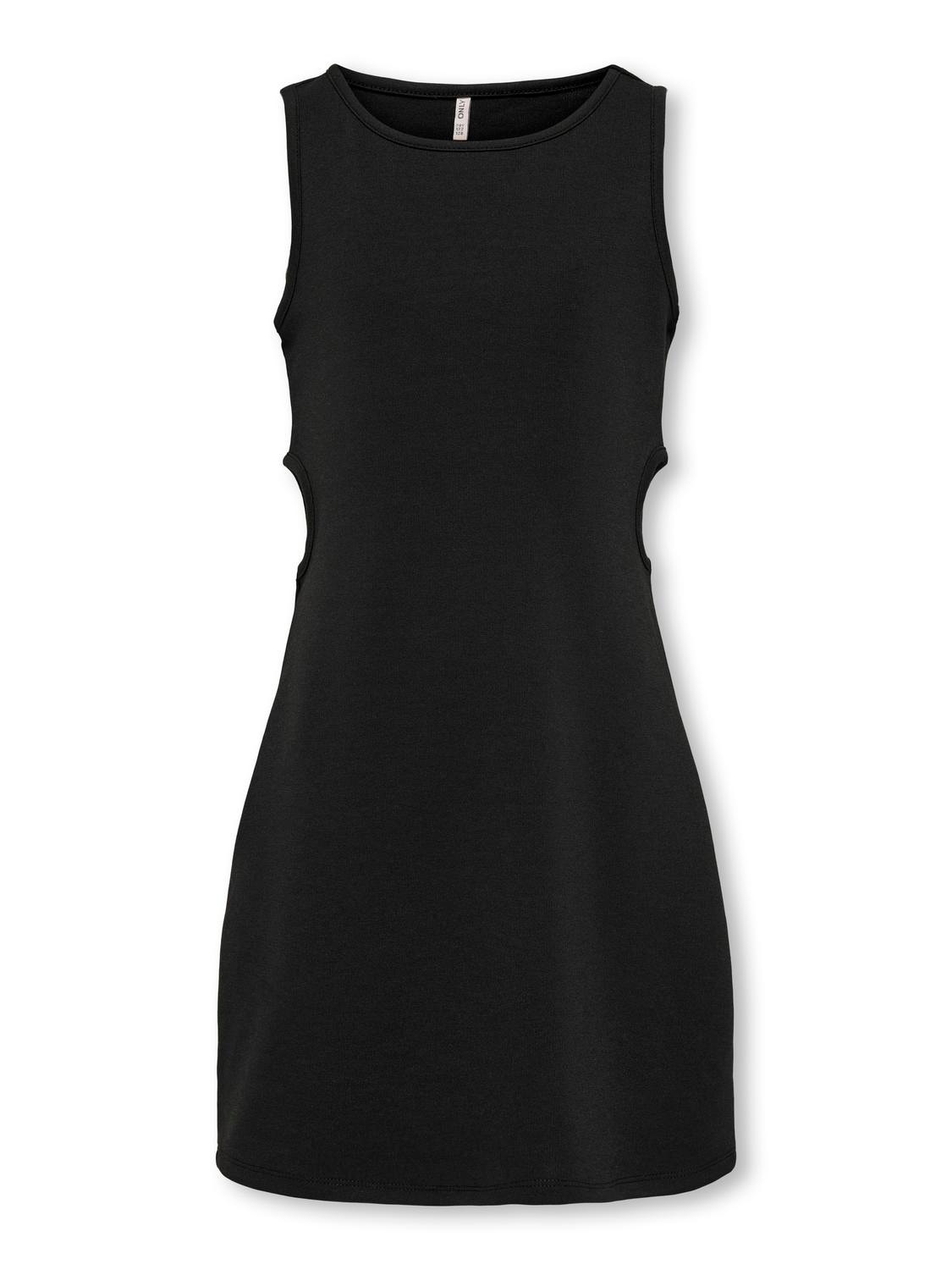 ONLY Midi o-hals kjole -Black - 15326050