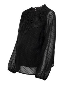 ONLY Regular Fit Round Neck Volume sleeves Top -Black - 15326250
