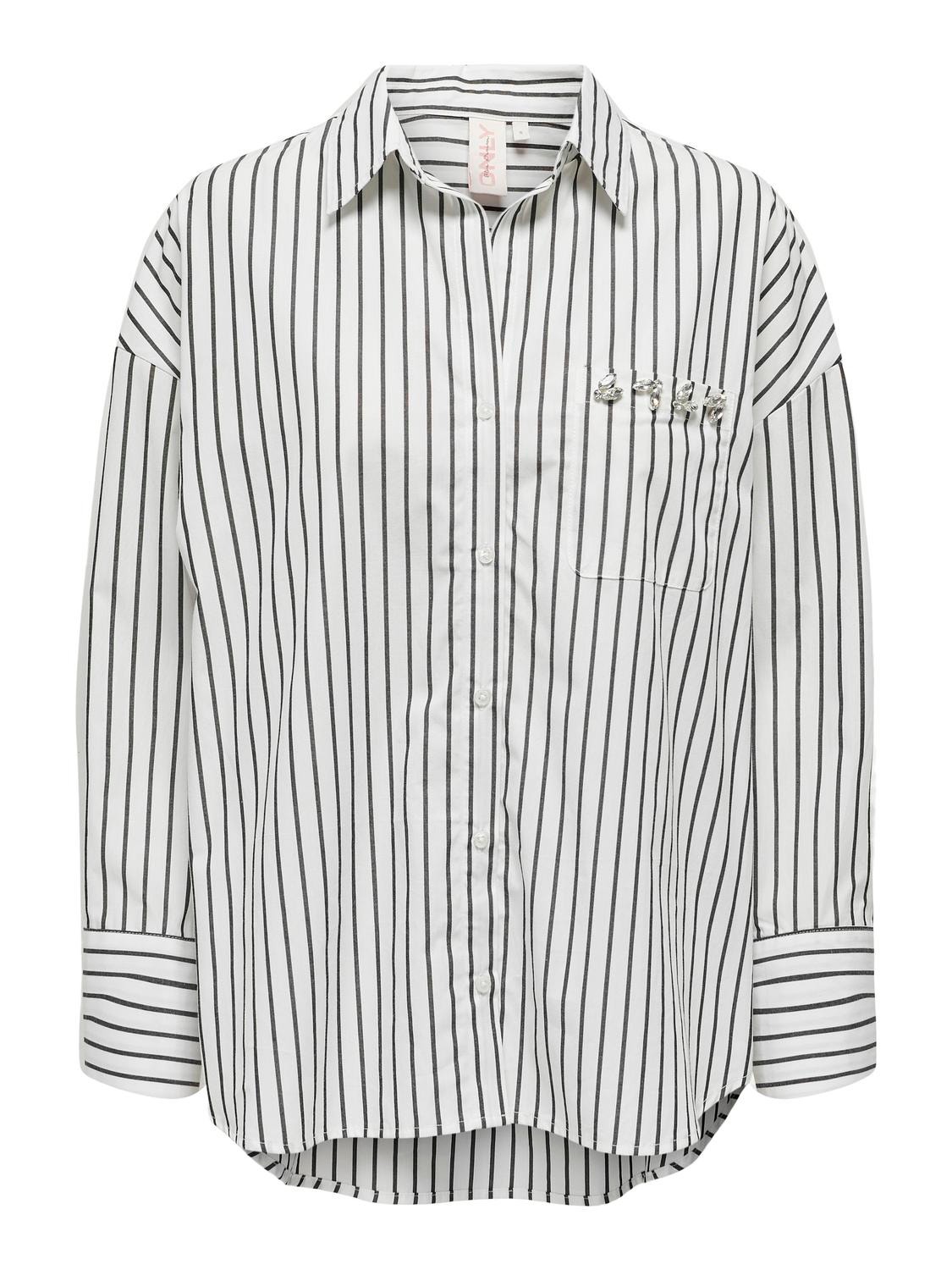 ONLY Regular fit Overhemd kraag Manchetten met knoop Overhemd -Cloud Dancer - 15326261