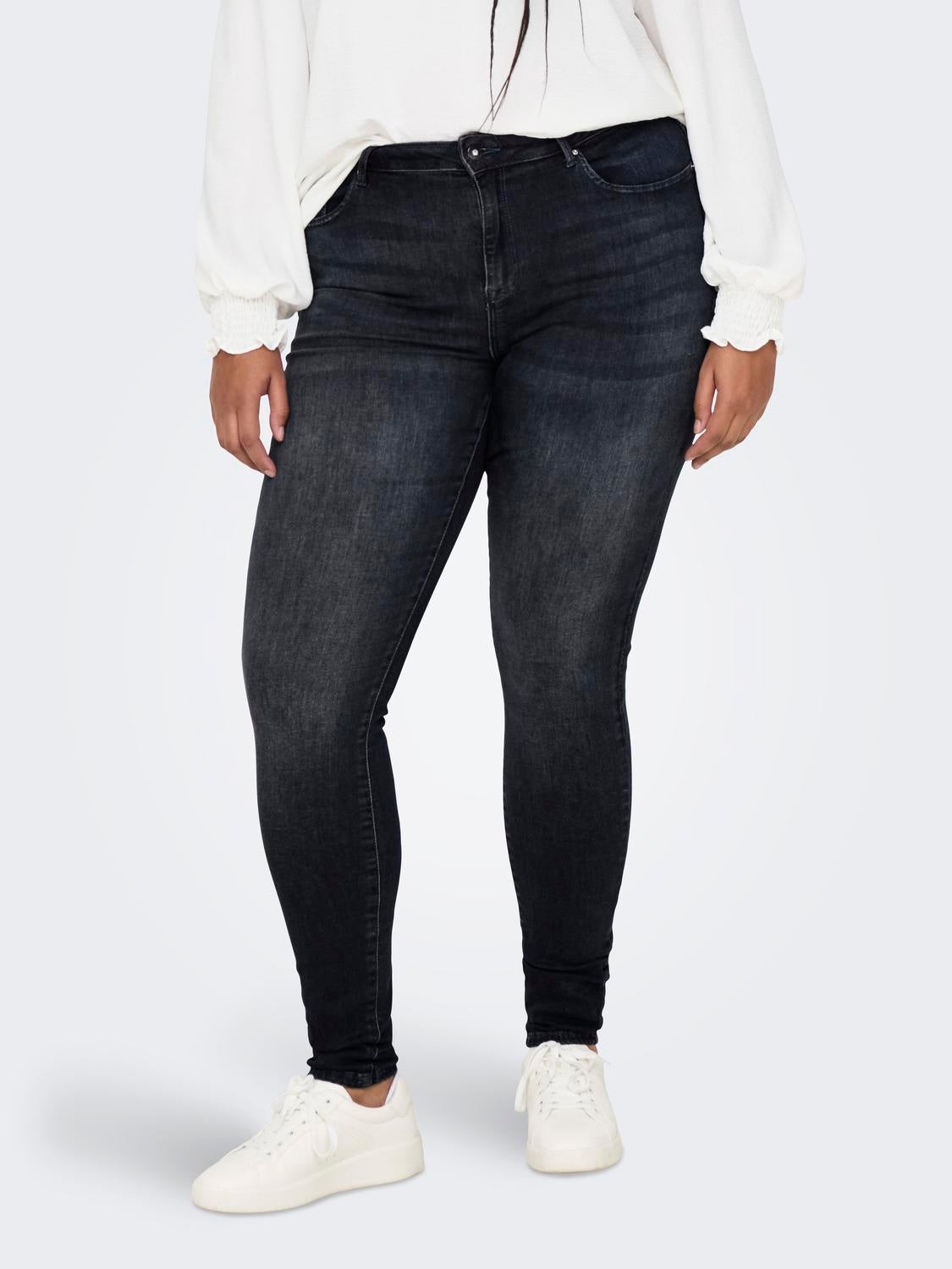 Caremma Mittlere Taille Skinny Fit Jeans