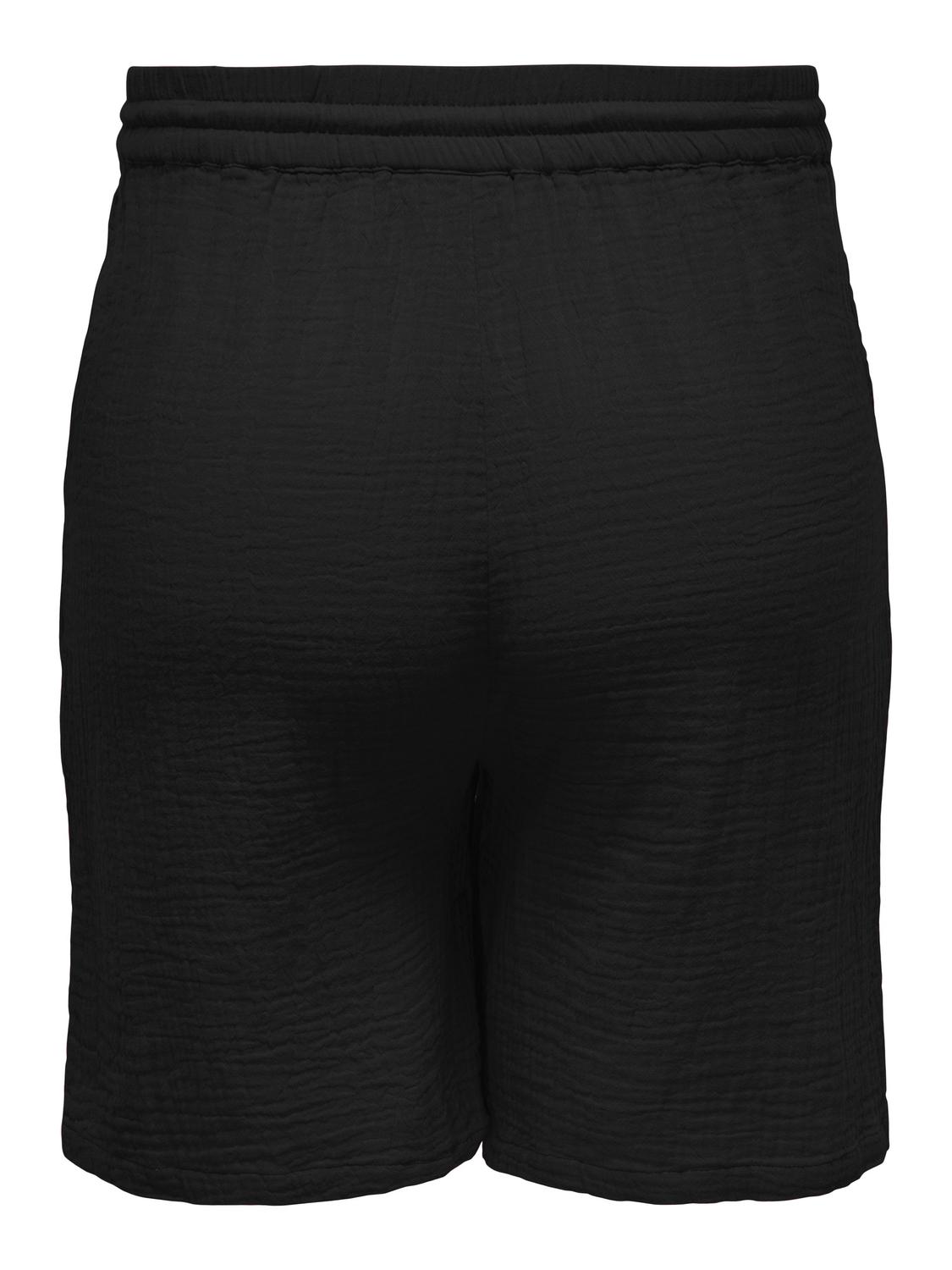 ONLY Shorts Regular Fit Vita alta Curve -Black - 15326380