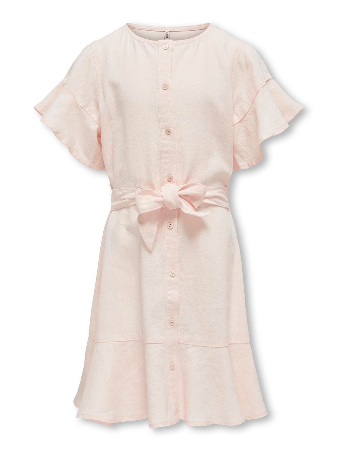 ONLY Kort kjole med bælte -Soft Pink - 15326401