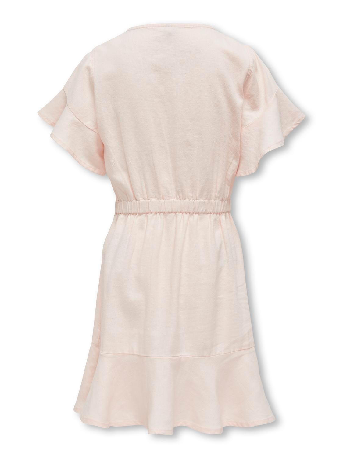 ONLY Kort kjole med bælte -Soft Pink - 15326401