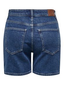 ONLY Denimshorts med høj talje  -Dark Blue Denim - 15326450