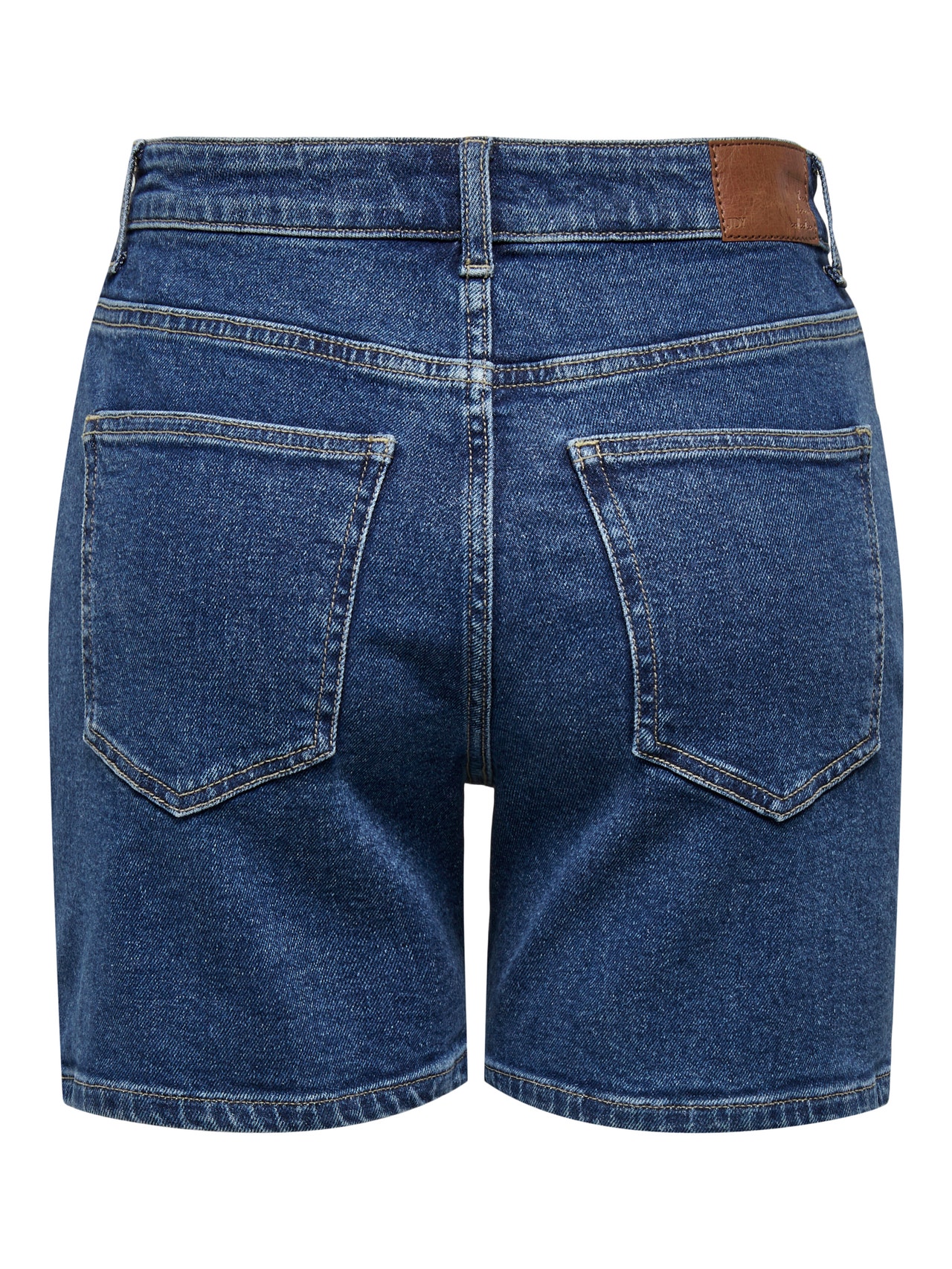 ONLY Denimshorts med høj talje  -Dark Blue Denim - 15326450