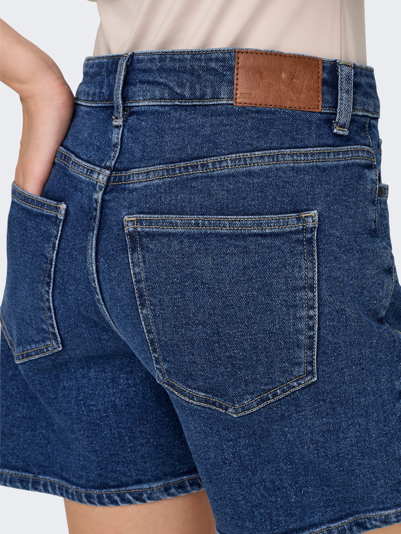 ONLY Denim shorts with high waist -Dark Blue Denim - 15326450