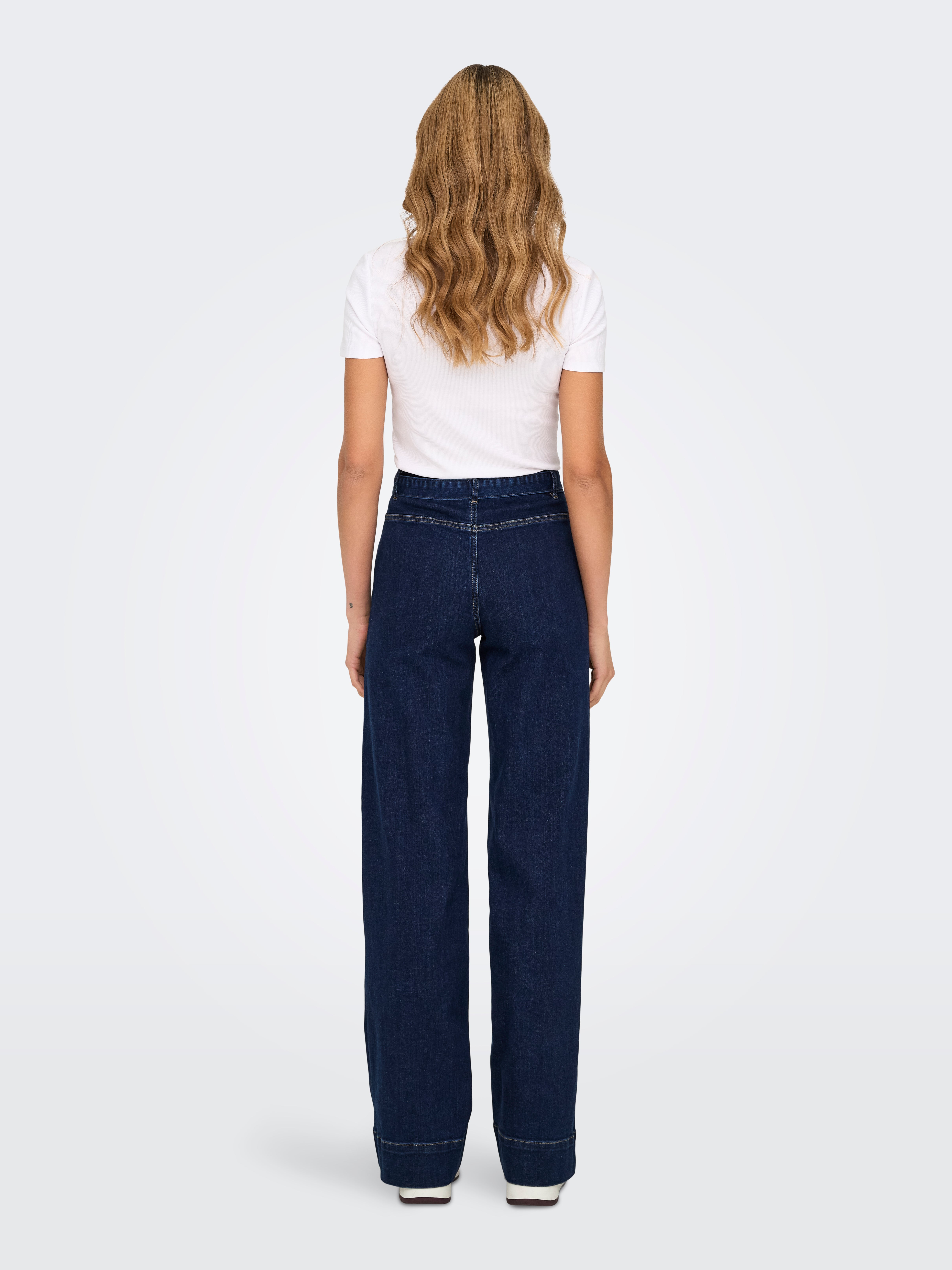 ONLMADISON Wysoka talia Krój wide leg Jeans | Dark Blue | ONLY®