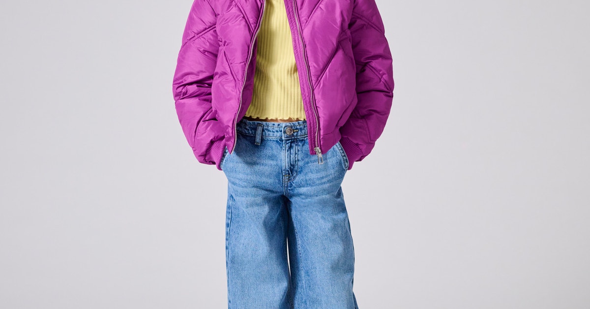 KIDS ONLY Mädchen Wide Leg Jeans - Weite Denim Hose In Medium Grey