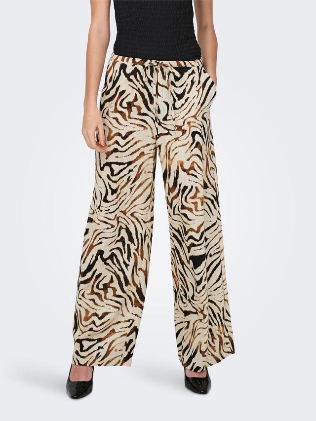 ONLY Trousers with mid waist - 15326895