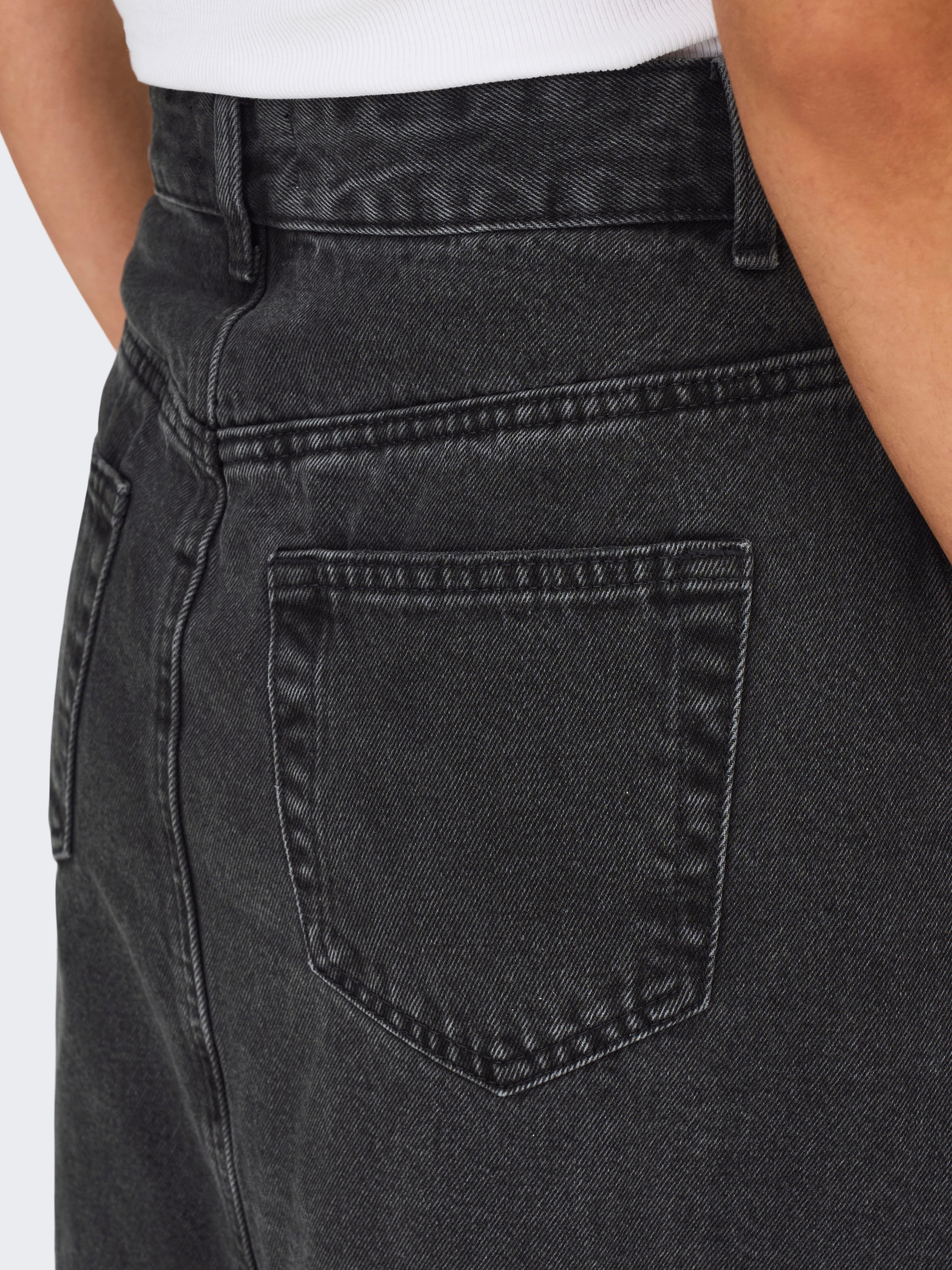 Topshop - Gonna di jeans al ginocchio a portafoglio blu fumo con fibbia Topshop - Gonna di jeans al ginocchio a portafoglio blu fumo con fibbia