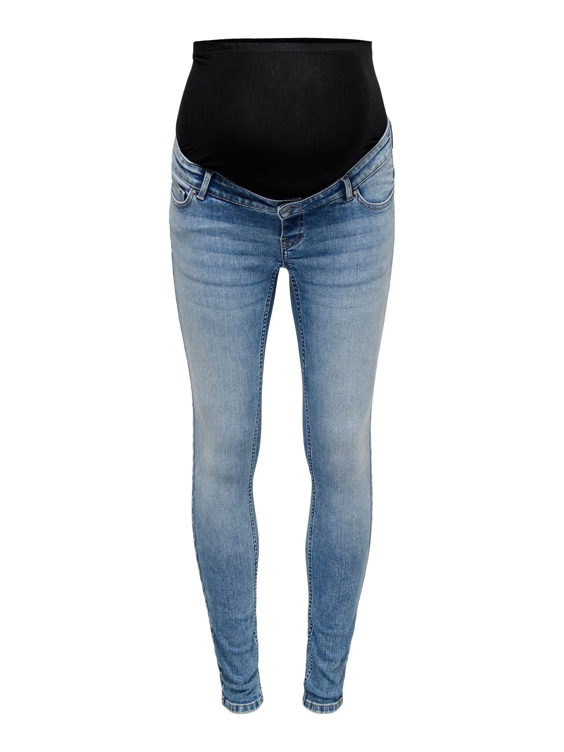 ONLY OLMBELLY REGULAR WAIST SKINNY Jeans -Light Blue Denim - 15326960
