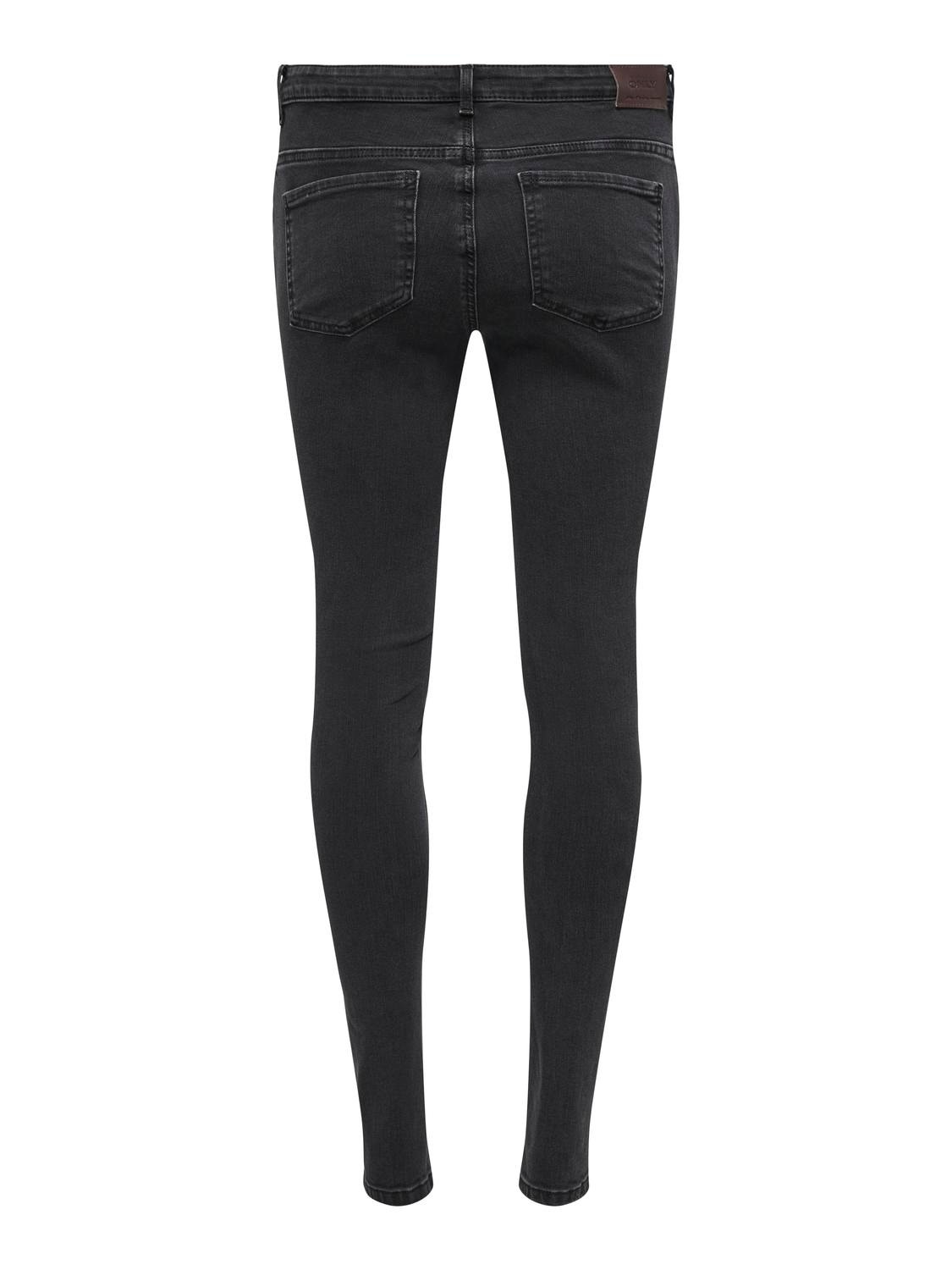 ONLY Jeans Skinny Fit Taille moyenne -Black Denim - 15326965