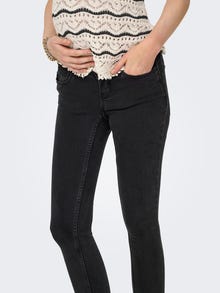 ONLY Skinny Fit Middels høy midje Jeans -Black Denim - 15326965