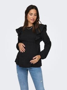ONLY Mama o-neck top -Black - 15326975