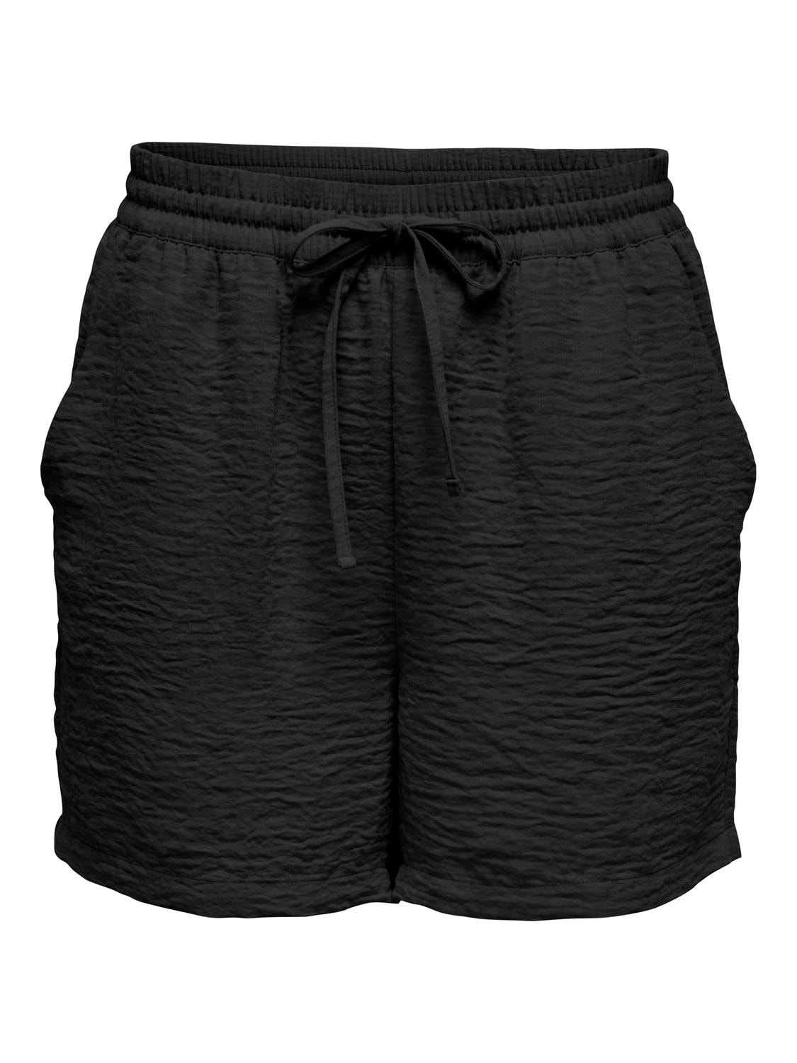 ONLY Regular Fit Middels høy midje Shorts -Black - 15326999