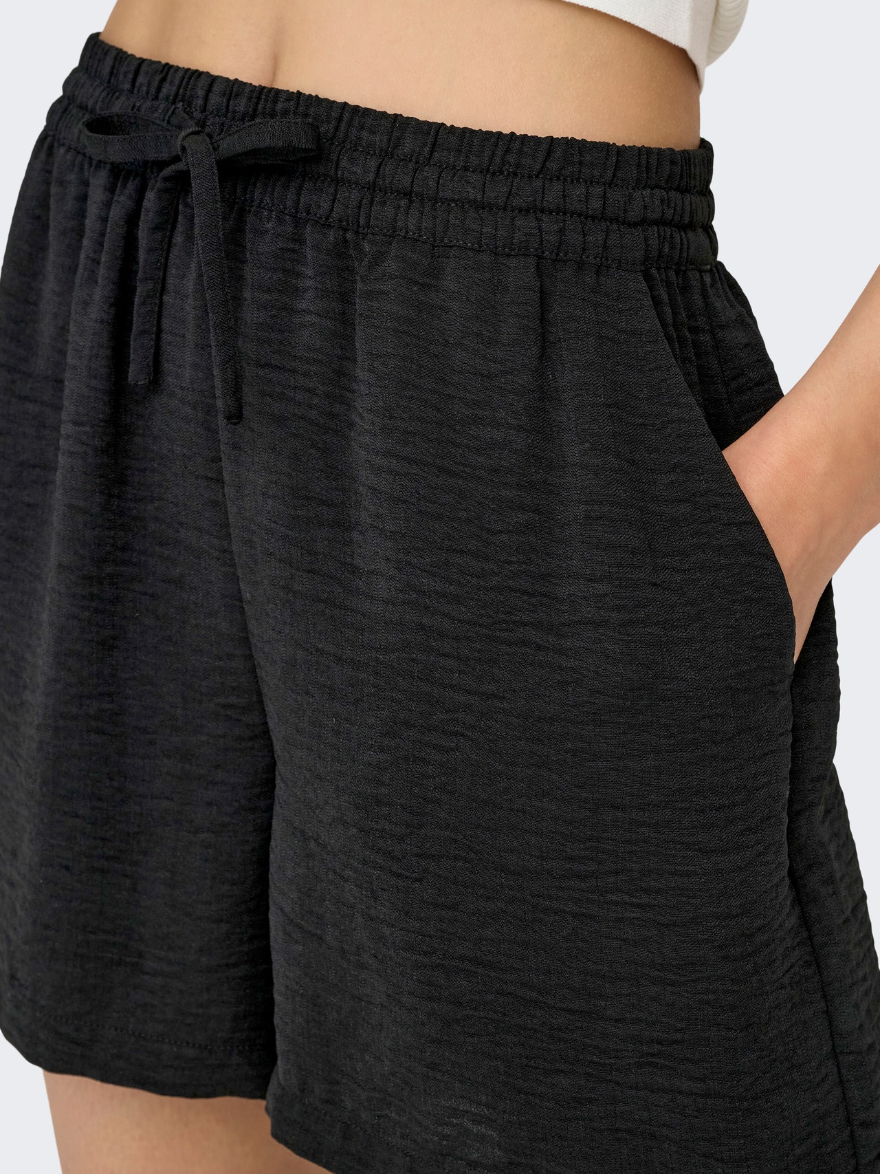 ONLY Normal geschnitten Mittlere Taille Shorts -Black - 15326999