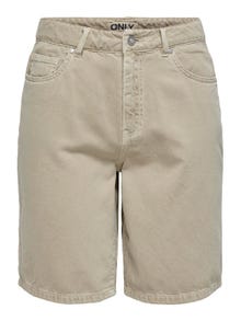 ONLY Shorts med mellemhøj talje  -Plaza Taupe - 15327036