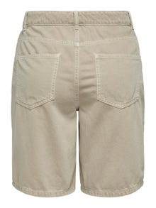 ONLY Lös passform Medelhög midja Shorts -Plaza Taupe - 15327036