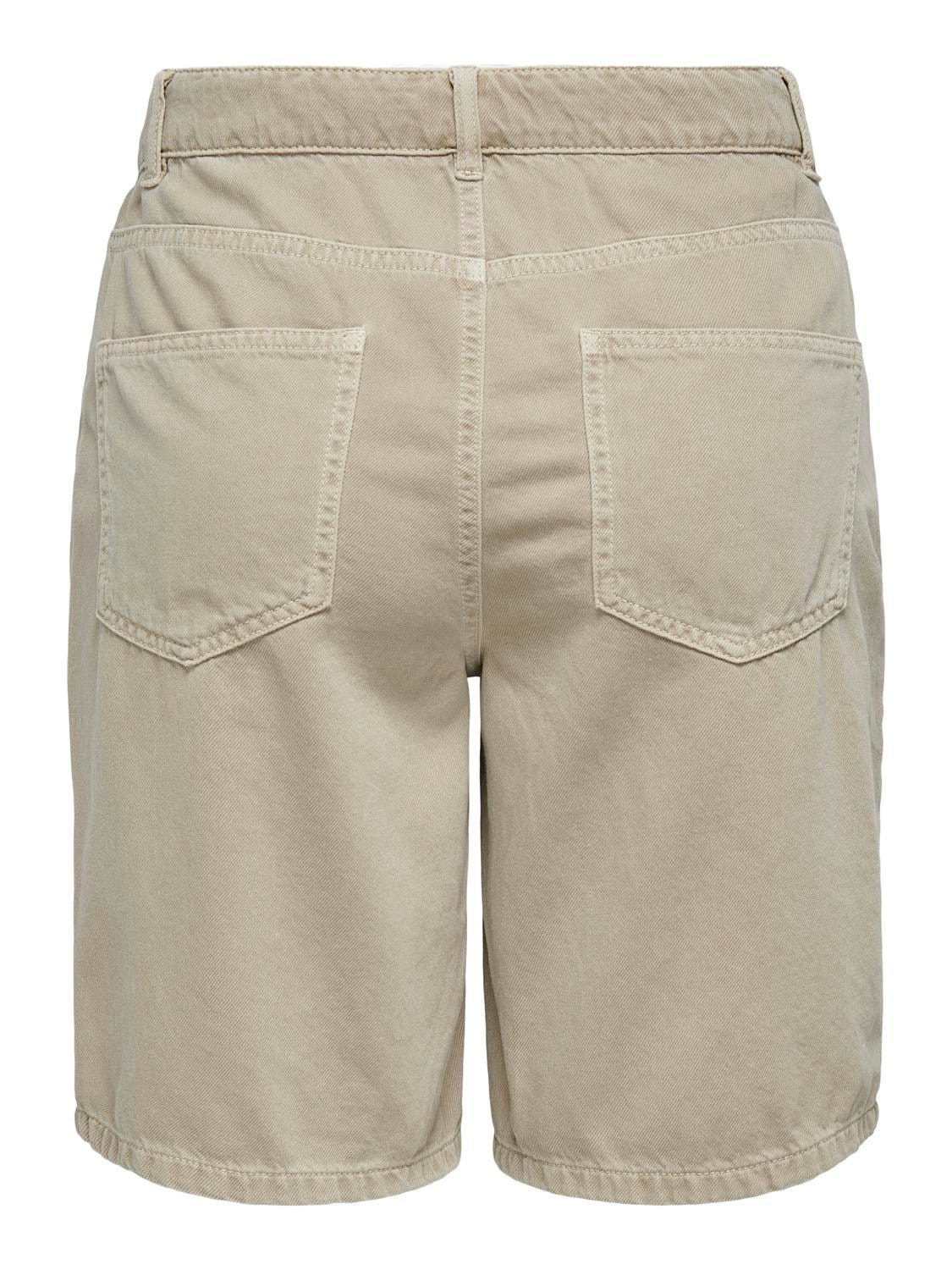 ONLY Loose fit Mid waist Shorts -Plaza Taupe - 15327036