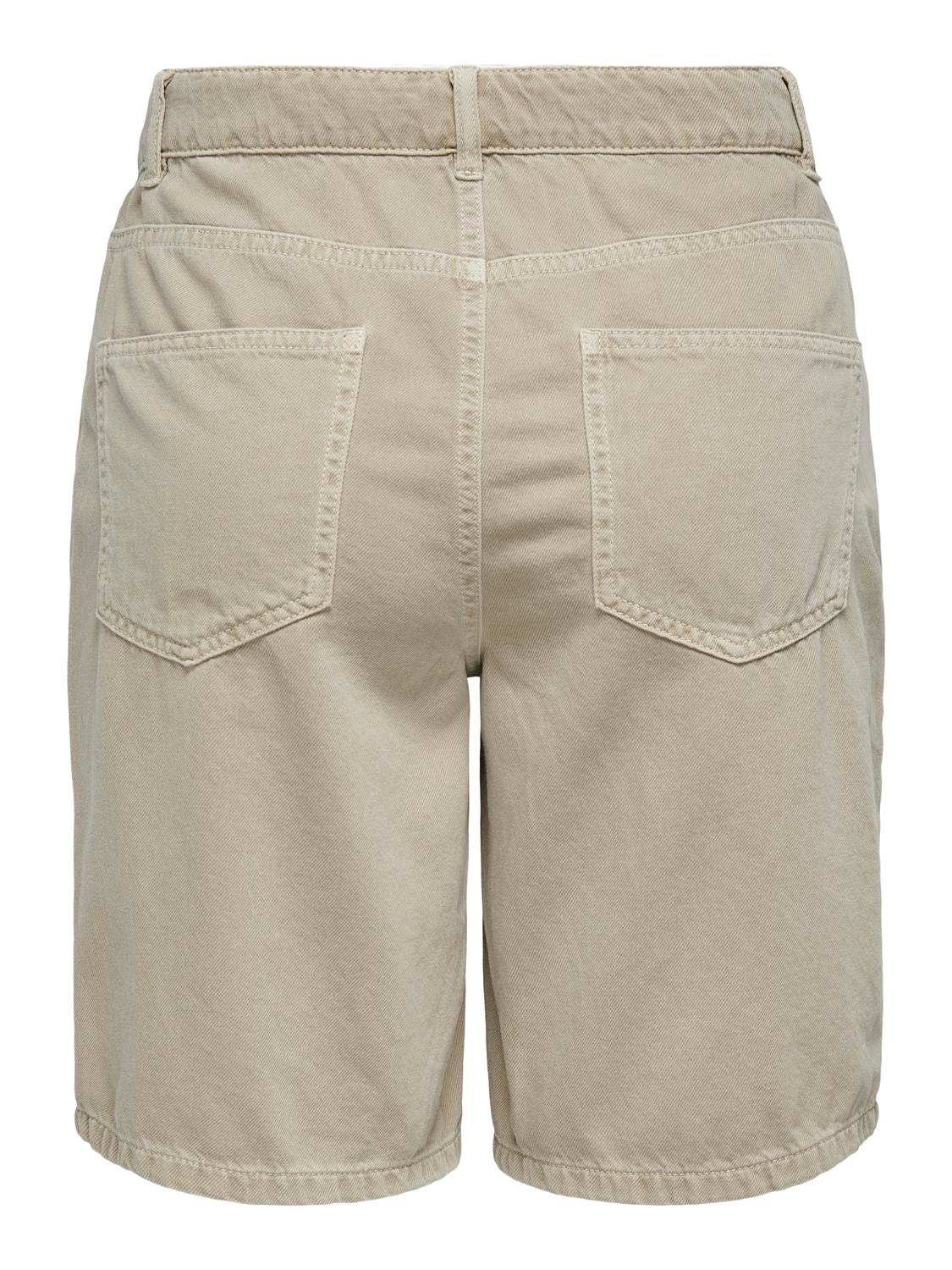 ONLY Shorts med mellemhøj talje  -Plaza Taupe - 15327036