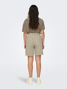 ONLY Lös passform Medelhög midja Shorts -Plaza Taupe - 15327036