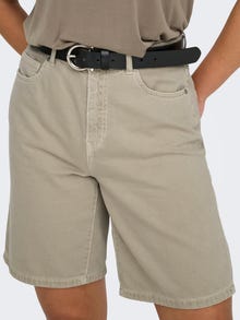 ONLY Loose fit Mid waist Shorts -Plaza Taupe - 15327036