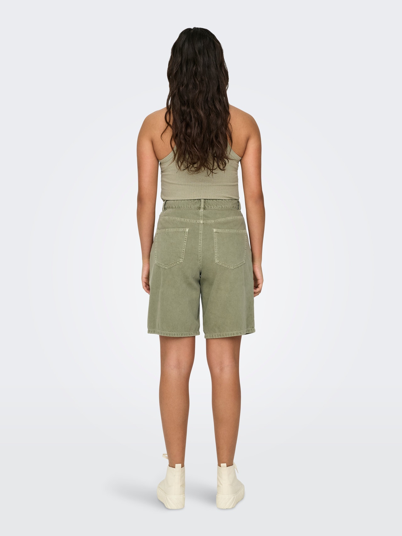 ONLY Loose fit Middels høy midje Shorts -Aloe - 15327036