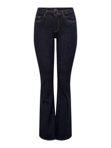 ONLY ONLBLUSH Mittlere Taille Ausgestellt Jeans -Dark Blue Denim - 15327135
