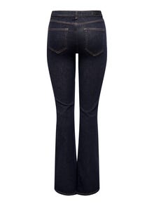 ONLY ONLBLUSH Mittlere Taille Ausgestellt Jeans -Dark Blue Denim - 15327135