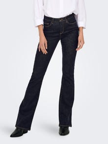 ONLY ONLBLUSH Mittlere Taille Ausgestellt Jeans -Dark Blue Denim - 15327135