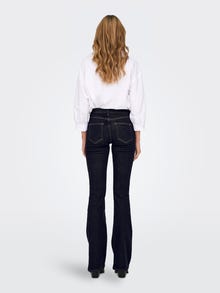 ONLY ONLBLUSH Mittlere Taille Ausgestellt Jeans -Dark Blue Denim - 15327135