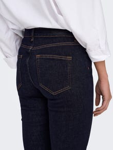 ONLY ONLBLUSH Mittlere Taille Ausgestellt Jeans -Dark Blue Denim - 15327135