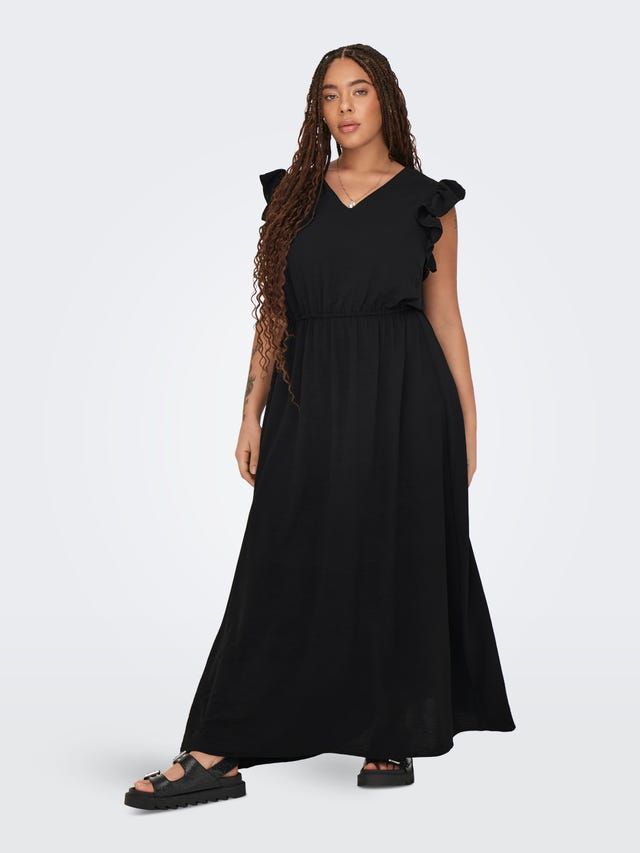 ONLY Regular Fit V-Neck Curve Long dress - 15327187