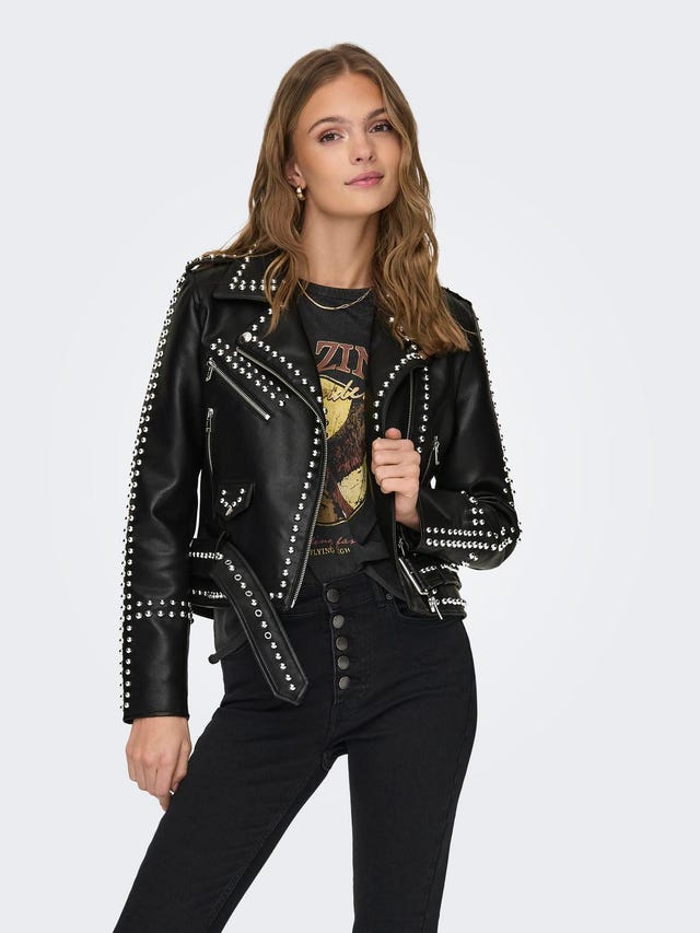 ONLY Studded biker jacket - 15327387