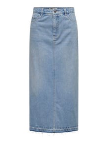 ONLY Jupe longue Taille haute -Light Blue Denim - 15327478